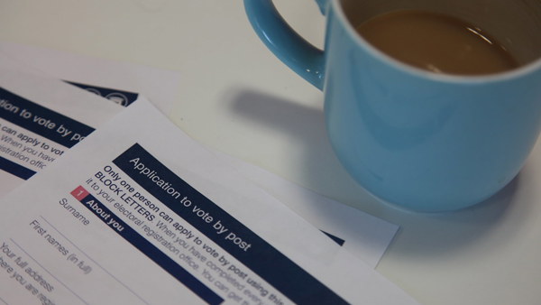 Postal vote application form